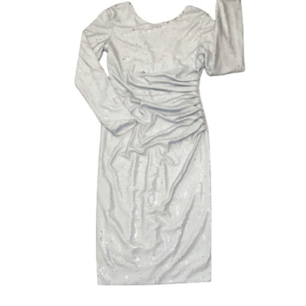 Dress the Population Emilia white sequins event or party dress XL